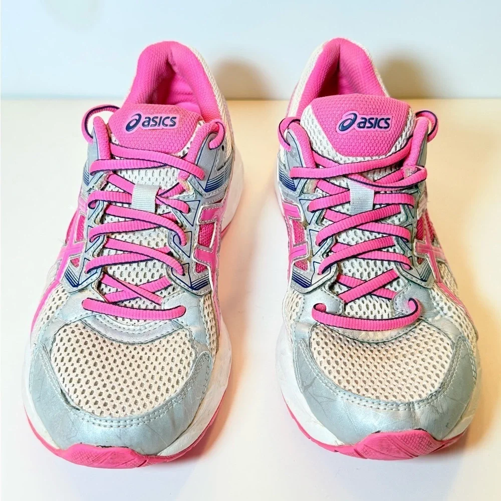 ASICS Women's Pink and Silver Athletic Shoes Sz 8.5